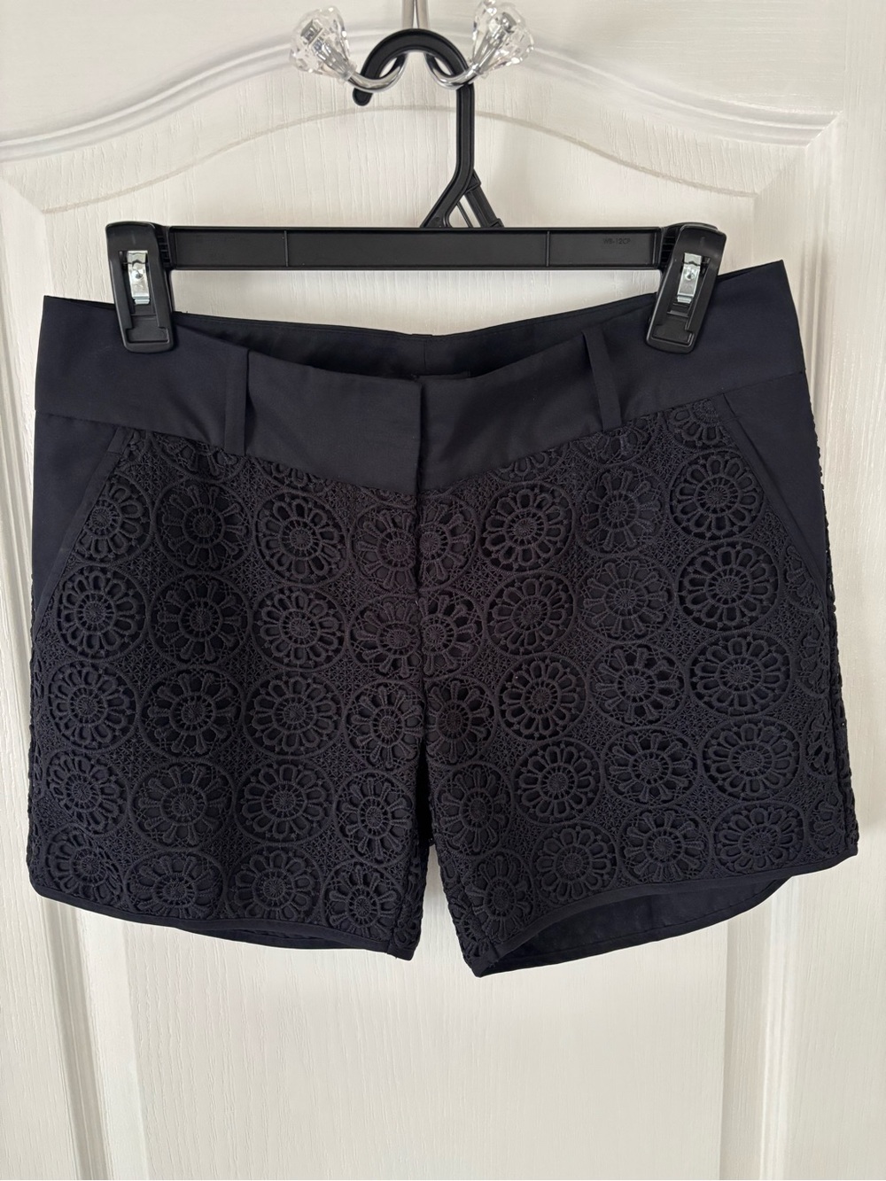 The Limited black crochet chino shorts size 0